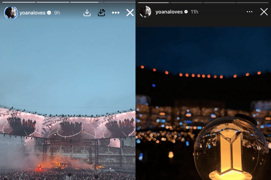 Jung Ryeo Won di konser ARIRANG BTS (instagram.com/yoanaloves)