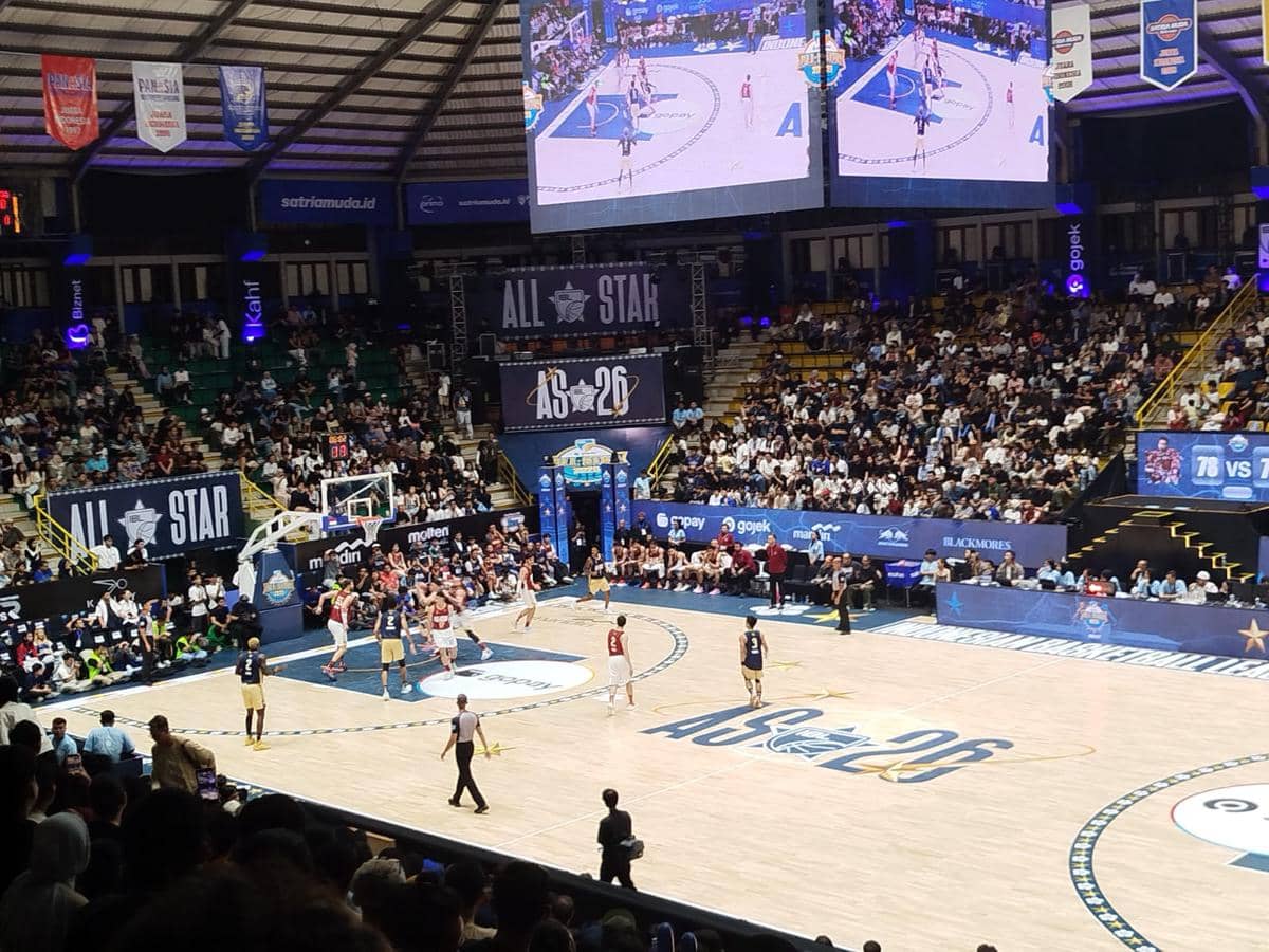 Suasana laga IBL All Star 2026 di Bandung