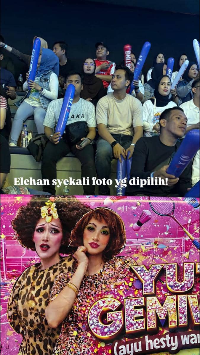 Suporter Hesti dan Ayu Ting Ting di Sportstive (instagram.com/hestipurwadinata)