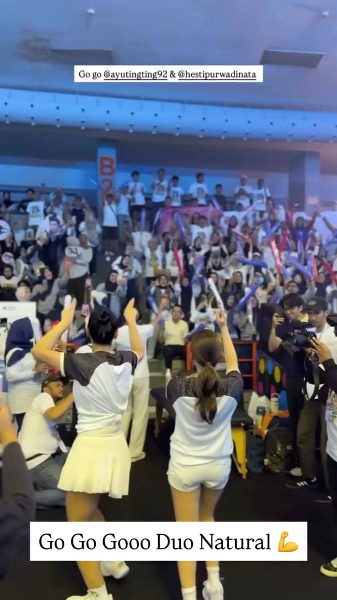 Suporter Hesti dan Ayu Ting Ting di Sportstive (instagram.com/hestipurwadinata)