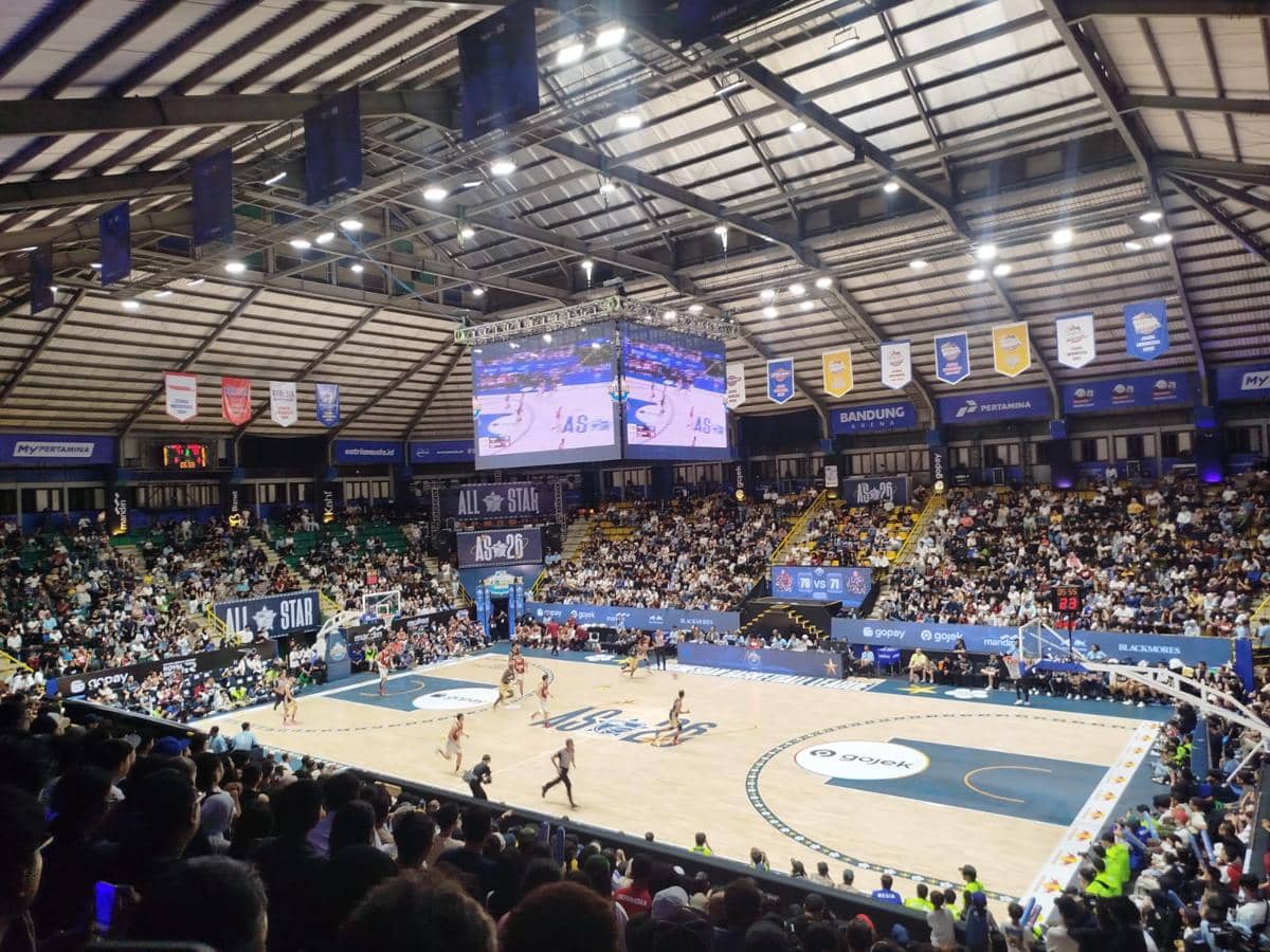 Suasana laga IBL All Star 2026 di Bandung