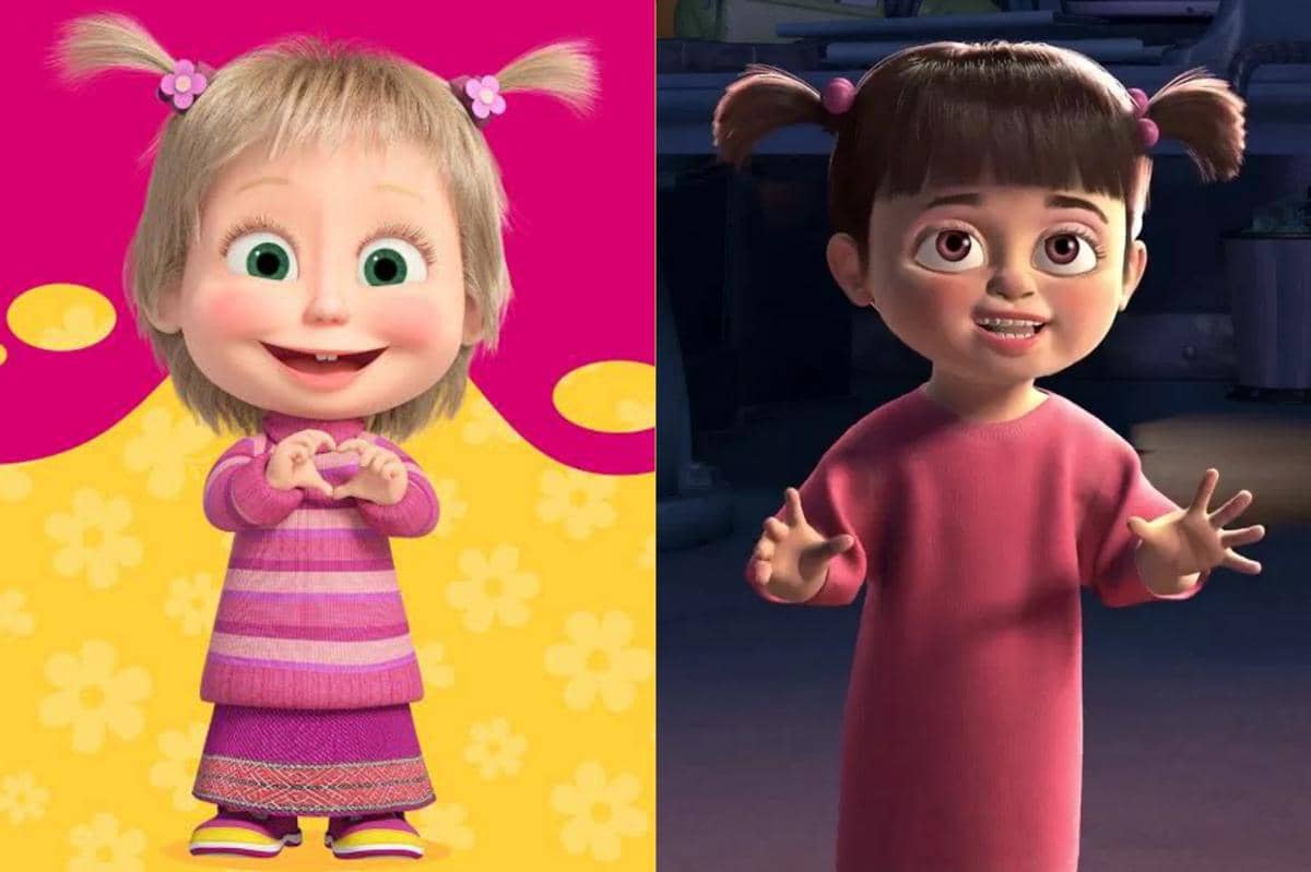 Masha dan Boo sekilas punya penampilan yang tampak mirip satu sama lain