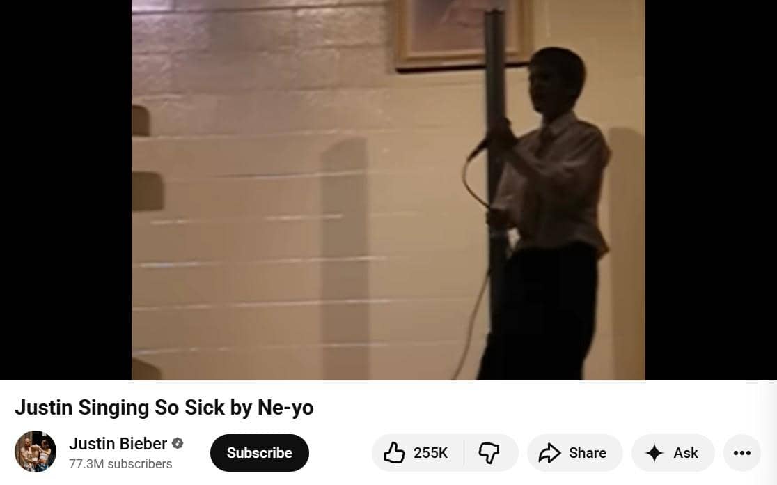 Justin Bieber cover lagu So Sick