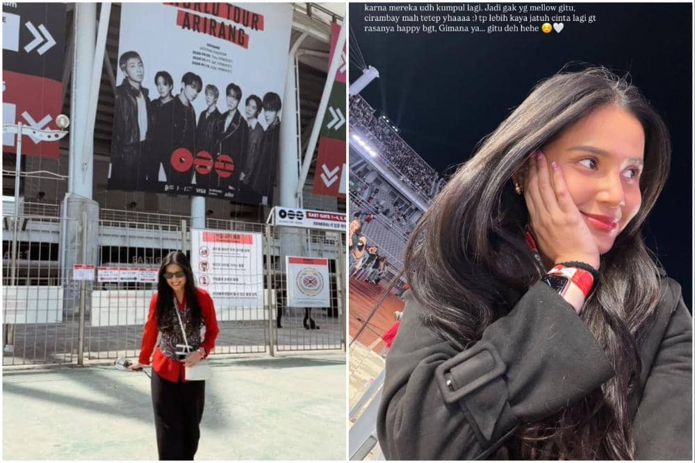 9 Potret Yunita Siregar Nonton Konser BTS Hari ke-3, Puas dan Bahagia!
