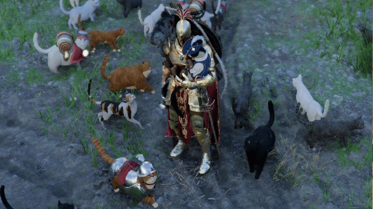 kucing dalam game Crimson Desert