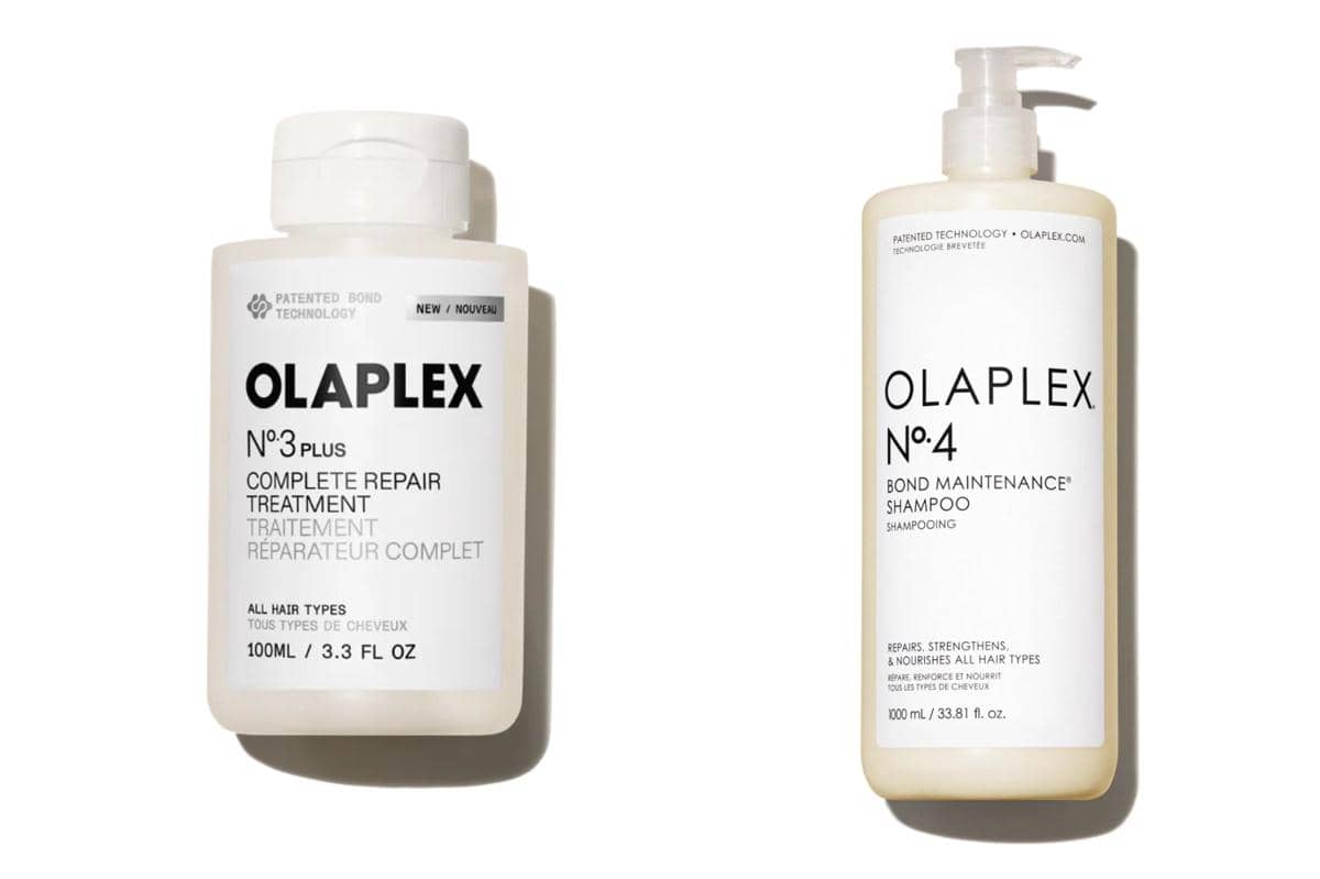 Kolase dua produk Olaplex 