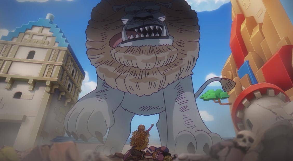 Nami dan Usopp bertemu dengan singa besar - One Piece