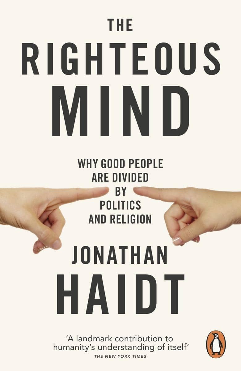 Cover buku "The Righteous Mind: Why Good People Are Divided by Politics and Religion" (foto via Amazon)