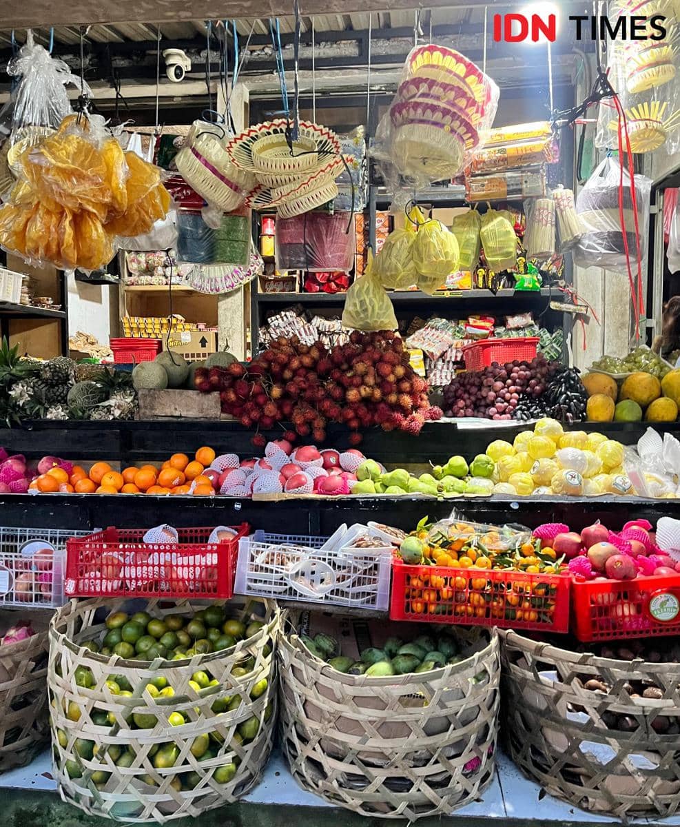 Potret salah satu pasar buah di Bali  