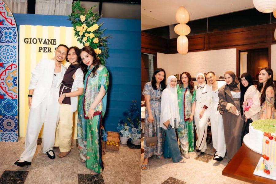 Gaya Artis di Ulang Tahun Wanda Hara, Busana Nagita Mengilap!