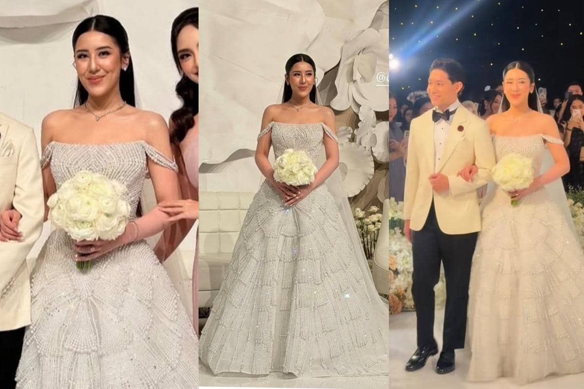 8 Inspirasi Dress dan Makeup Resepsi Istri Teuku Rassya, Classy Bride!