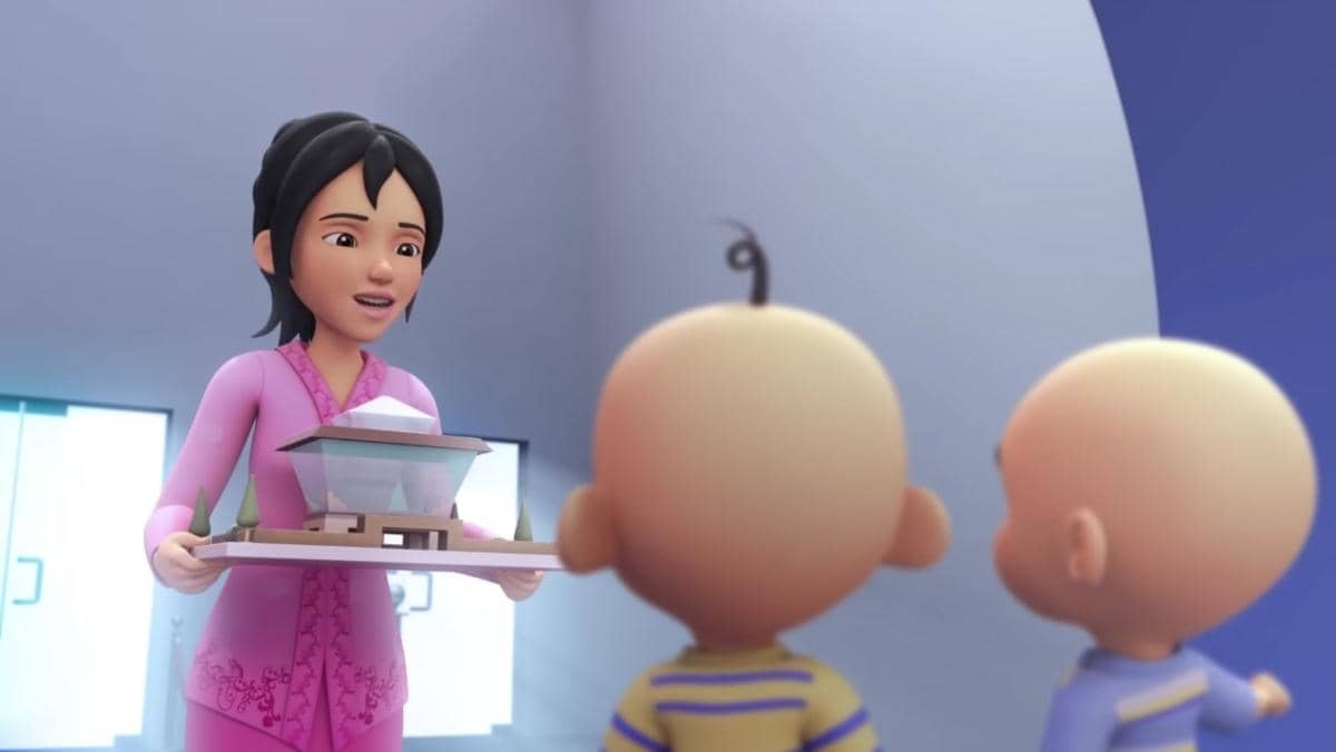 Kak Ros membuat model bangunan hemat energi