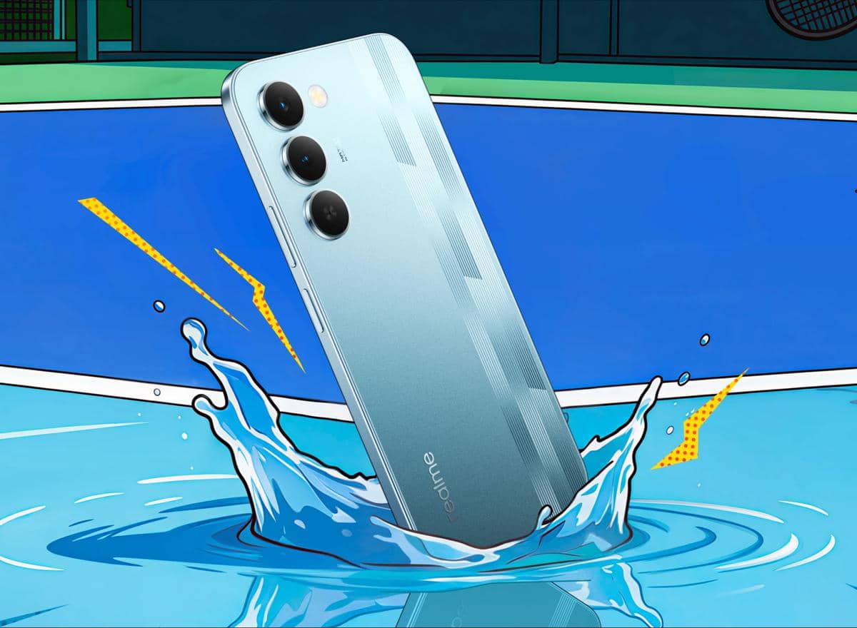 ilustrasi realme Narzo 100 Lite 5G yang tahan air