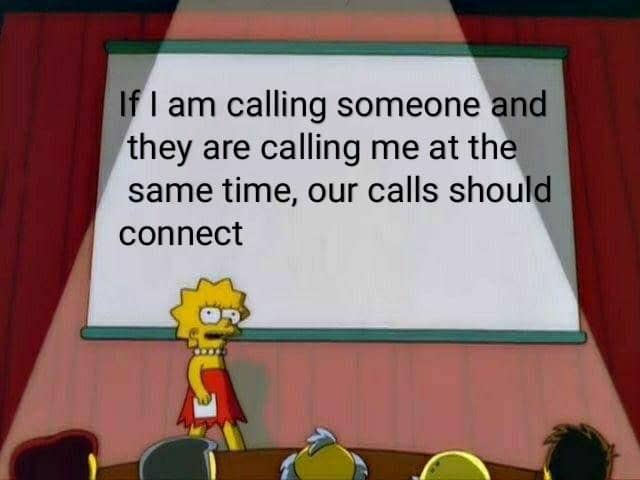 meme kartun tentang panggilan telepon