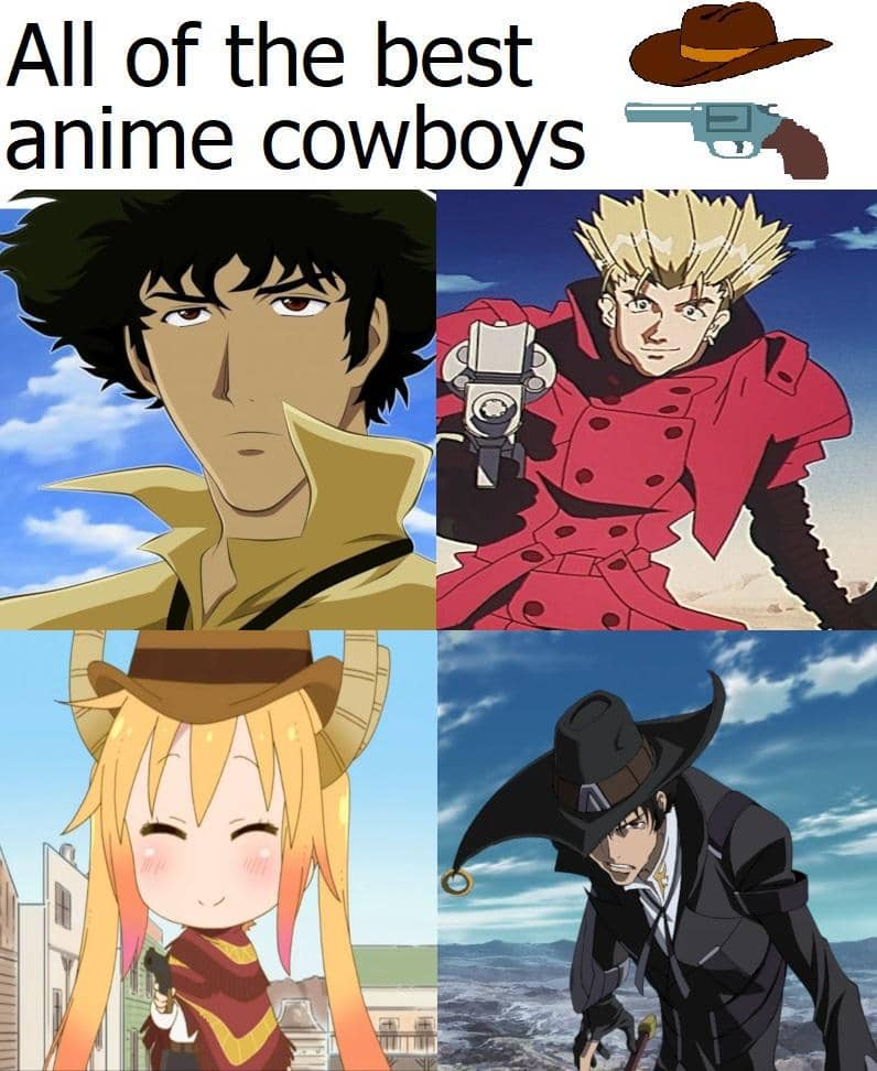 meme karakter anime cewek pegang senjata