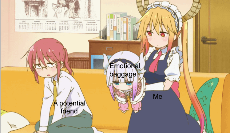 meme anime tentang oversharing