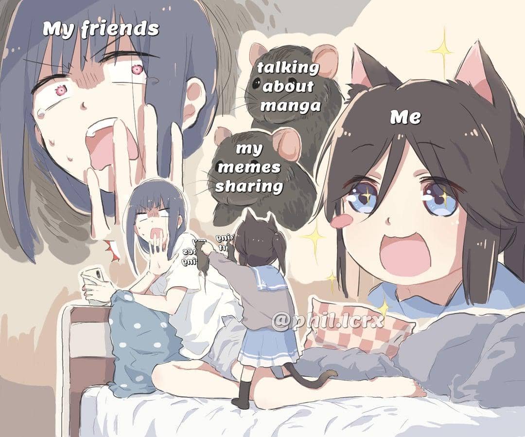 meme anime tentang oversharing