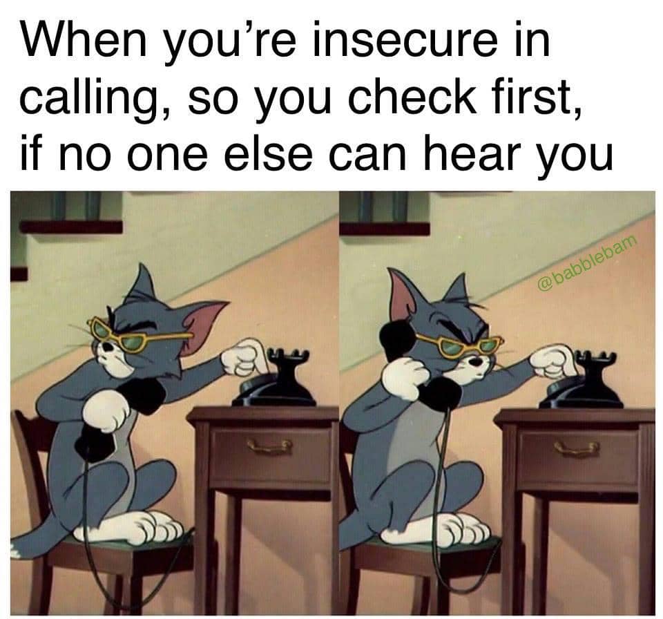 meme kartun tentang panggilan telepon