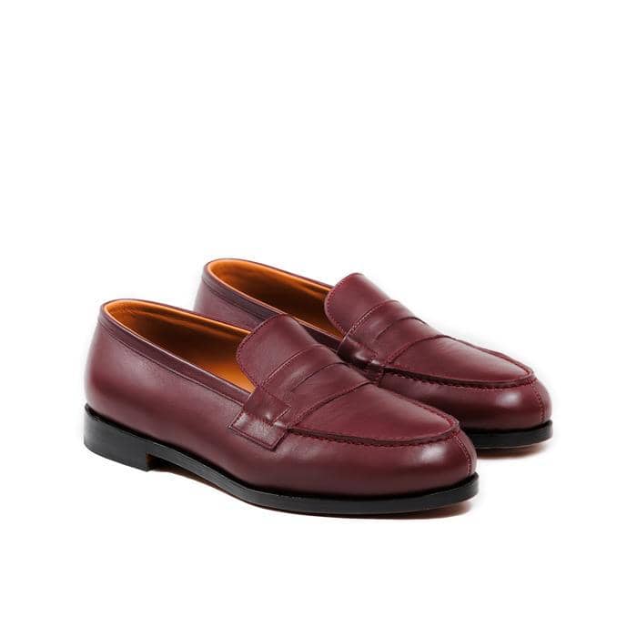 Axel Classic Penny Loafer in Burgundy Calf