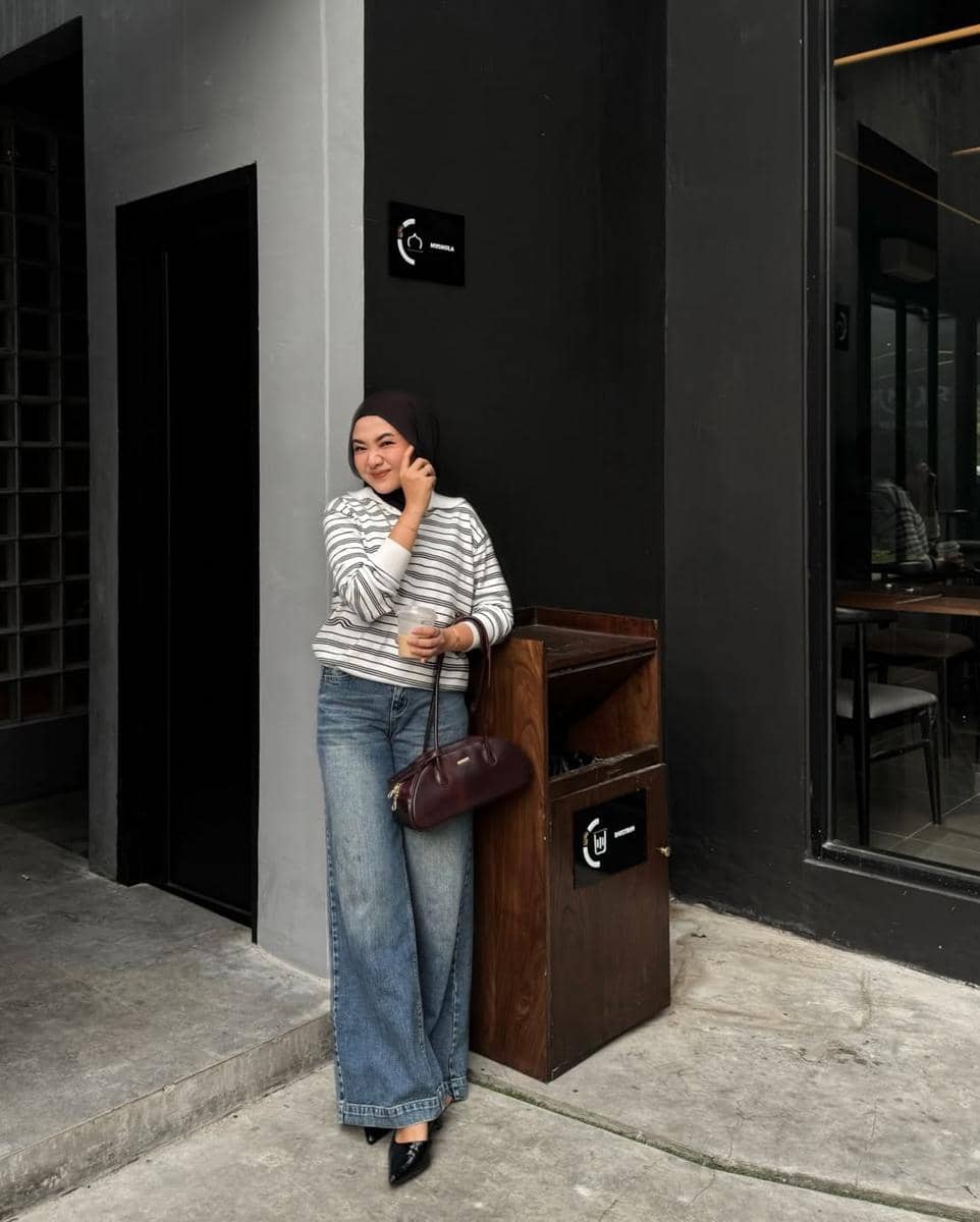 OOTD Atasan Striped ala Lupita Dewi
