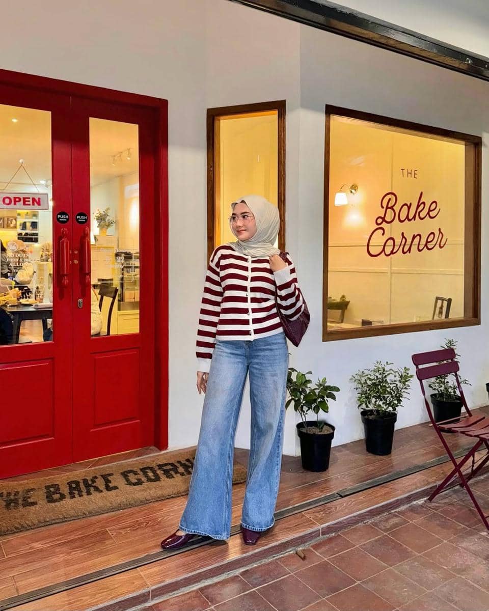 OOTD Atasan Striped ala Lupita Dewi