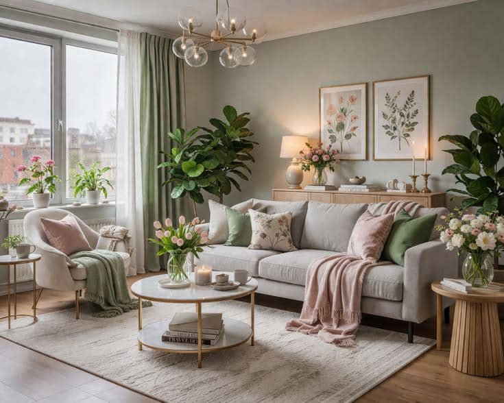 12 Ide Dekorasi Ruang Tamu ala Musim Semi agar Lebih Ceria dan Cozy!