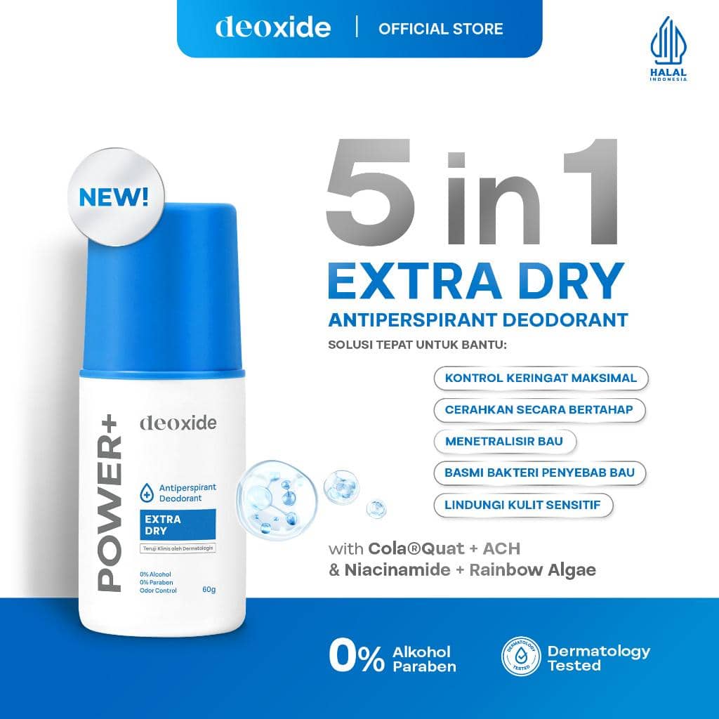 Deoxide Antiperspirant Deodorant Roll On Power+