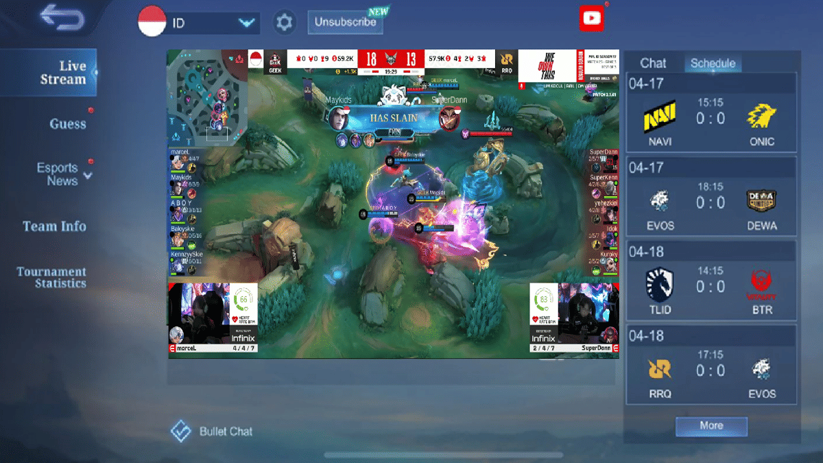 Pemain RRQ selalu di outplayn dalam team fight karena kurang bersinergi.