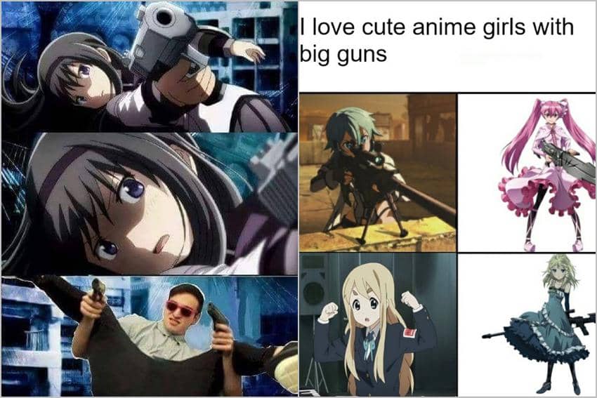 8 Meme Karakter Anime Cewek Pegang Senjata, Tangguh!
