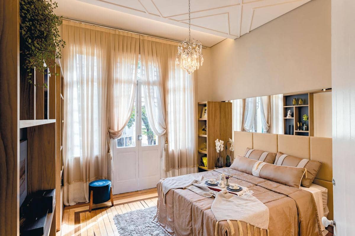 ilustrasi kamar warna beige