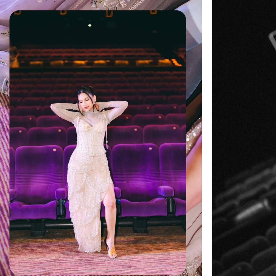 gaya ootd dengan dress ala Indah Permatasari 