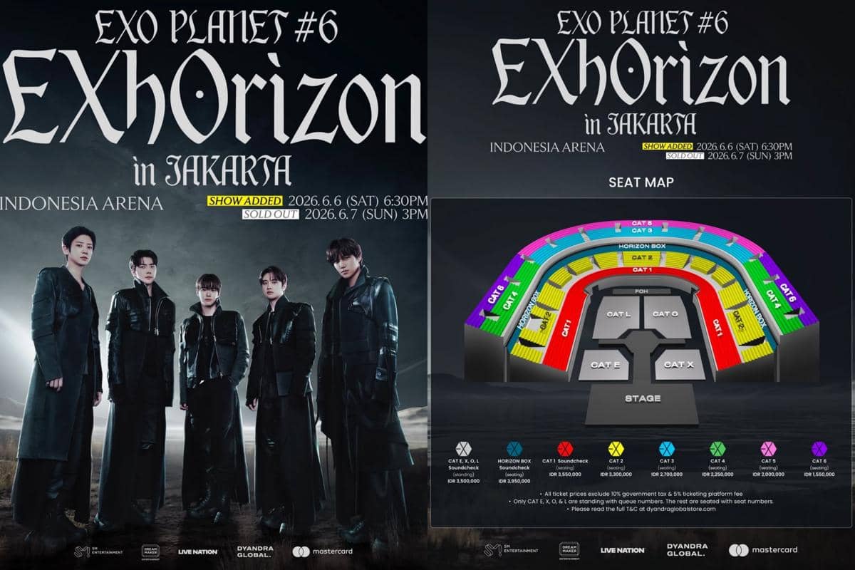 Konser EXO PLANET #6 - EXhOrizon in Jakarta Tambah 1 Hari, War Besok!