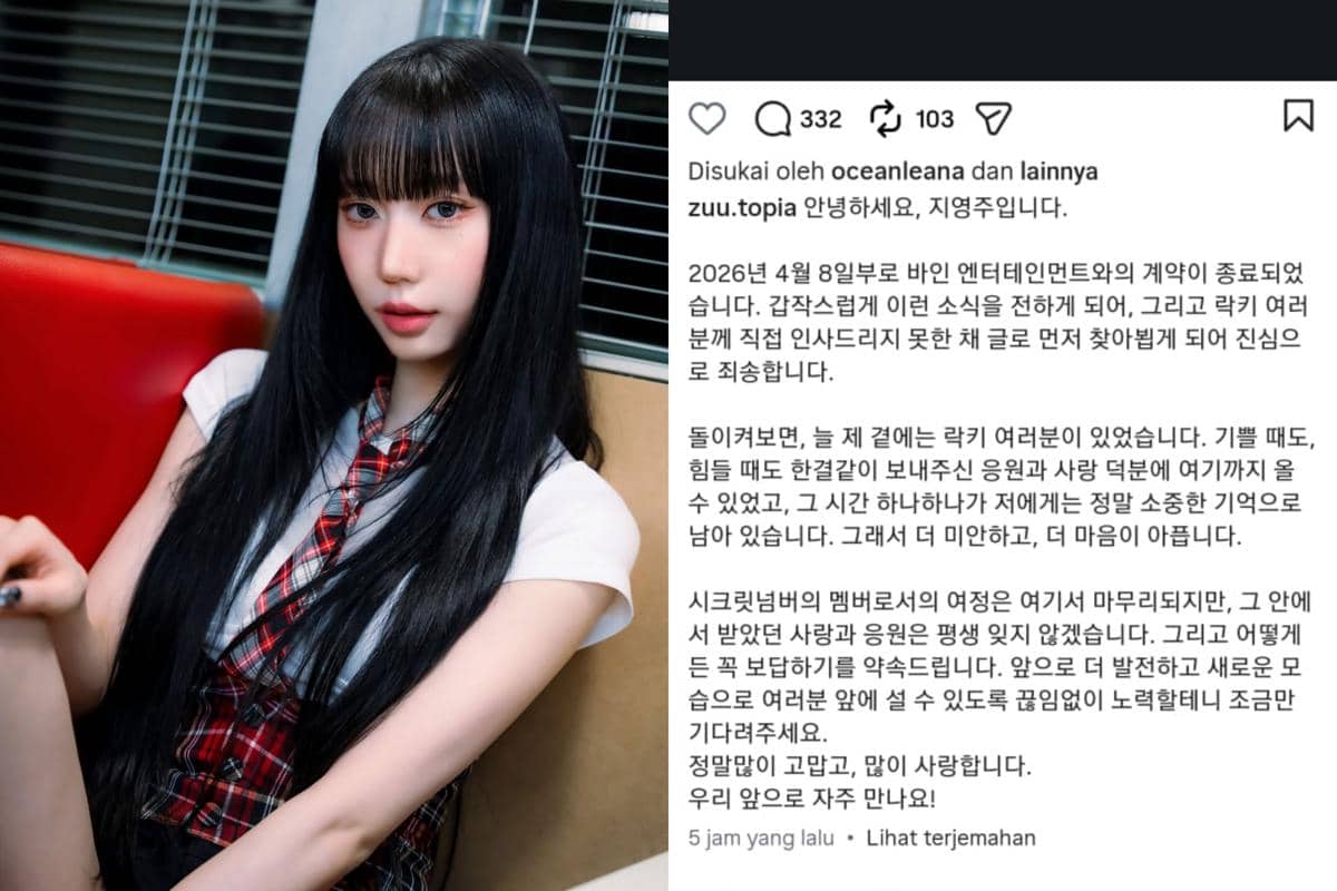 Pesan Haru Zuu Setelah Keluar dari SECRET NUMBER: Mari Sering Bertemu