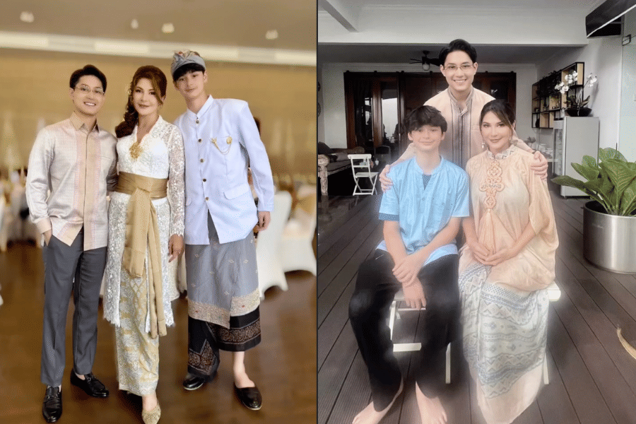 8 OOTD Kompak Tamara Bleszynski dan Anak-anak, Stylish!