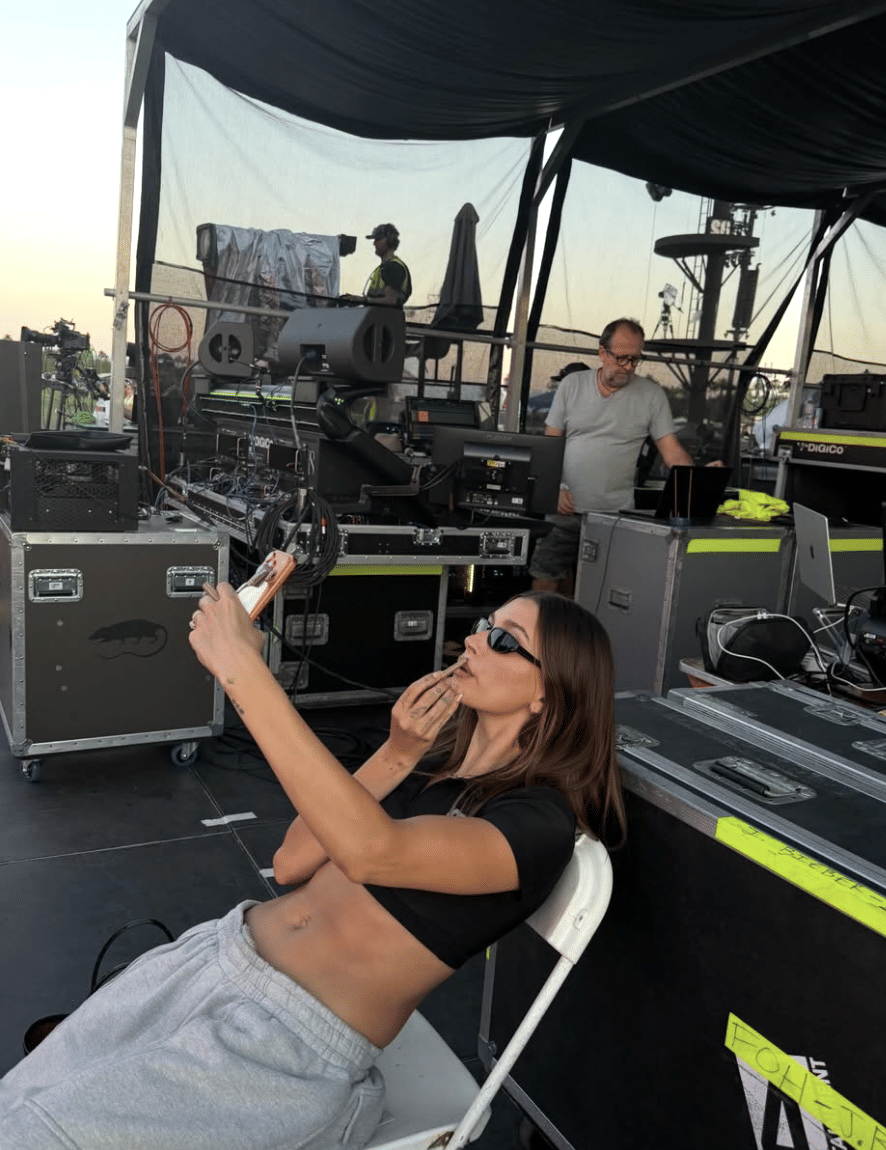 momen Hailey menemani Justin Bieber latihan di Coachella 2026