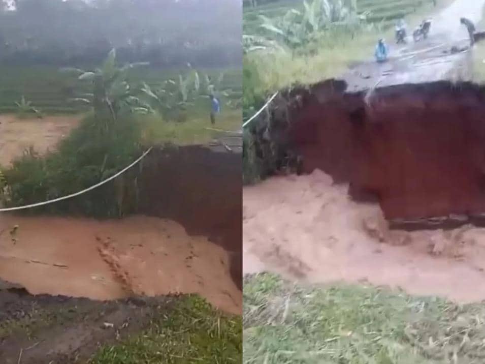 Banjir Bandang Jembatan di Lampung Barat Putus, Akses Warga Lumpuh