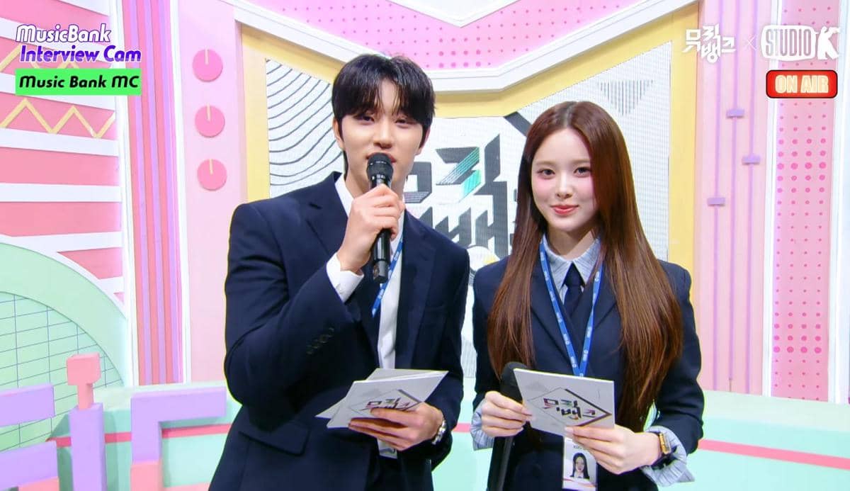 pasangan MC Music Bank Kim Jae Won & Jee Min (IZNA)