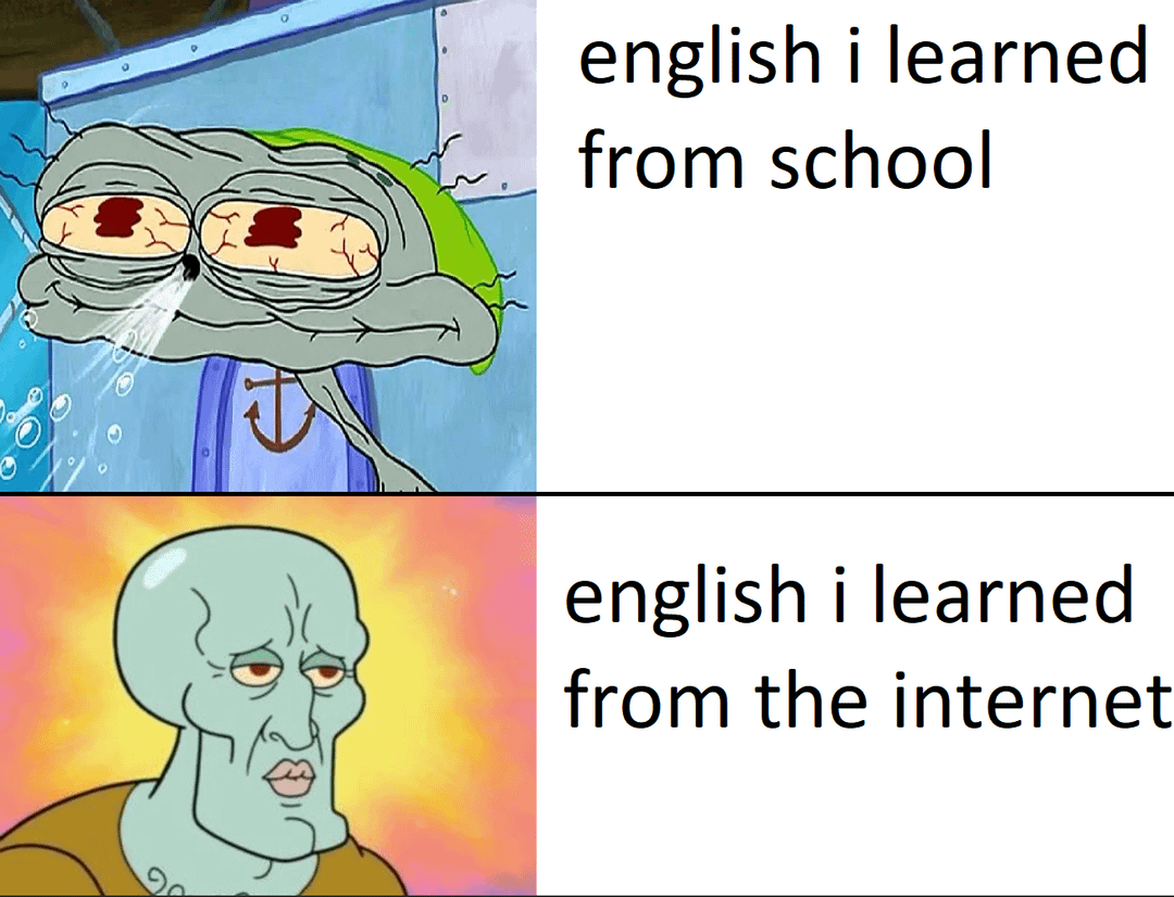 8 Meme SpongeBob tentang Belajar Bahasa Inggris, Ngakak