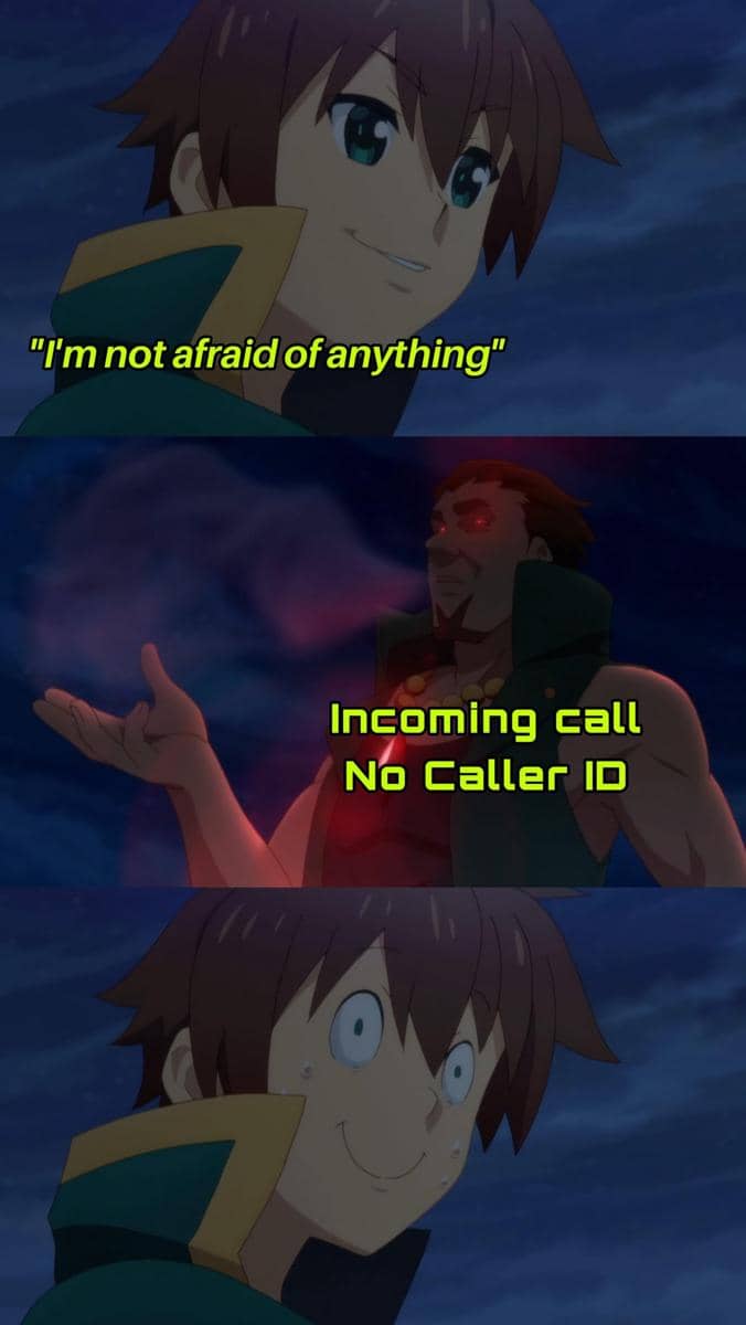 meme anime tentang panggilan telepon