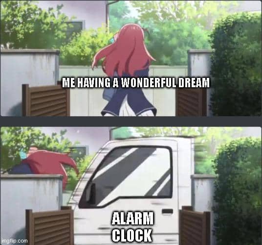 meme anime tentang bangun cepat