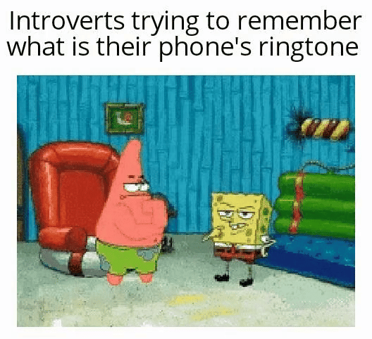 meme SpongeBob tentang panggilan telepon