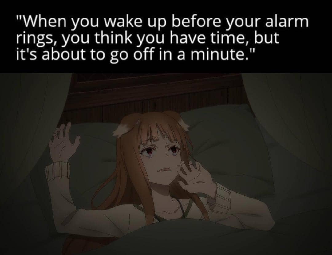 meme anime tentang bangun cepat