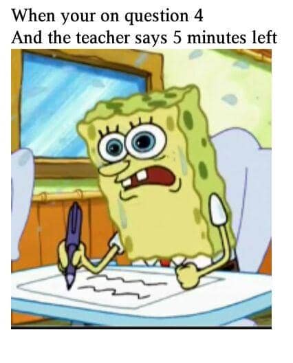 meme SpongeBob tentang belajar bahasa Inggris