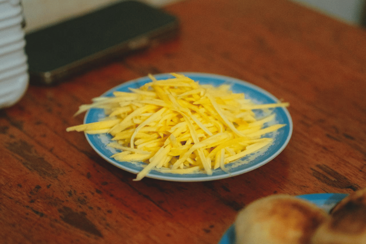 ilustrasi cumi kering iris