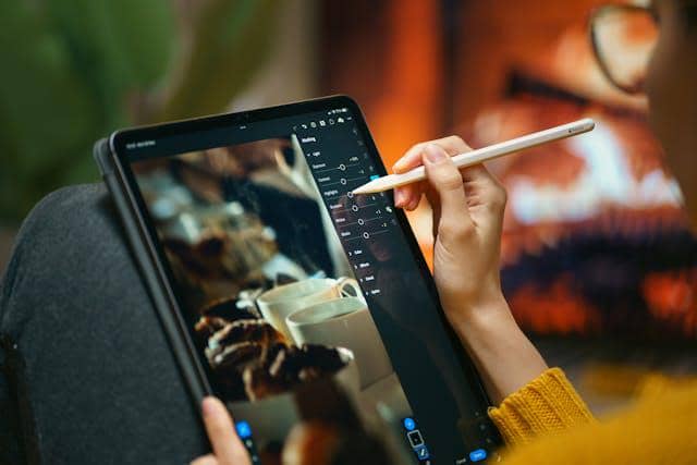 Editing foto di tablet