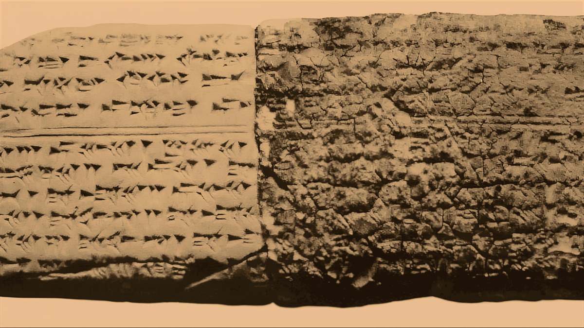 potret lempengan tanah liat Hurrian Hymn No. 6 yang menyimpan bukti musik tertua di dunia