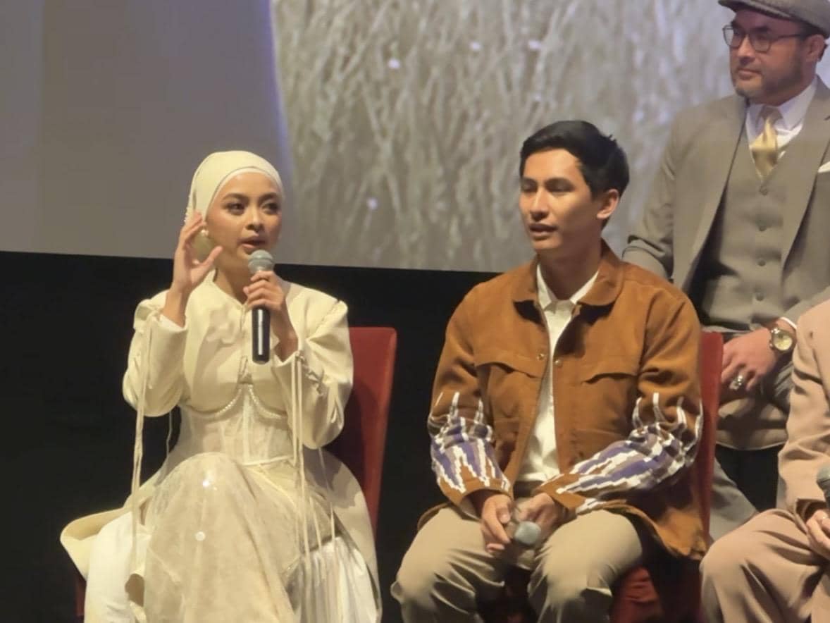 Neneng Wulandari dan Ardit Erwandha dalam konferensi pers Kupilih Jalur Langit pada Rabu (15/4/2026)