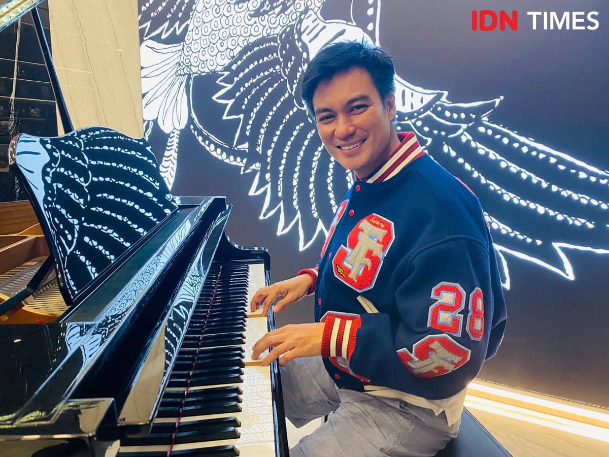 potret Baim Wong di kantor IDN, Jakarta, Selasa (14/4/2026)