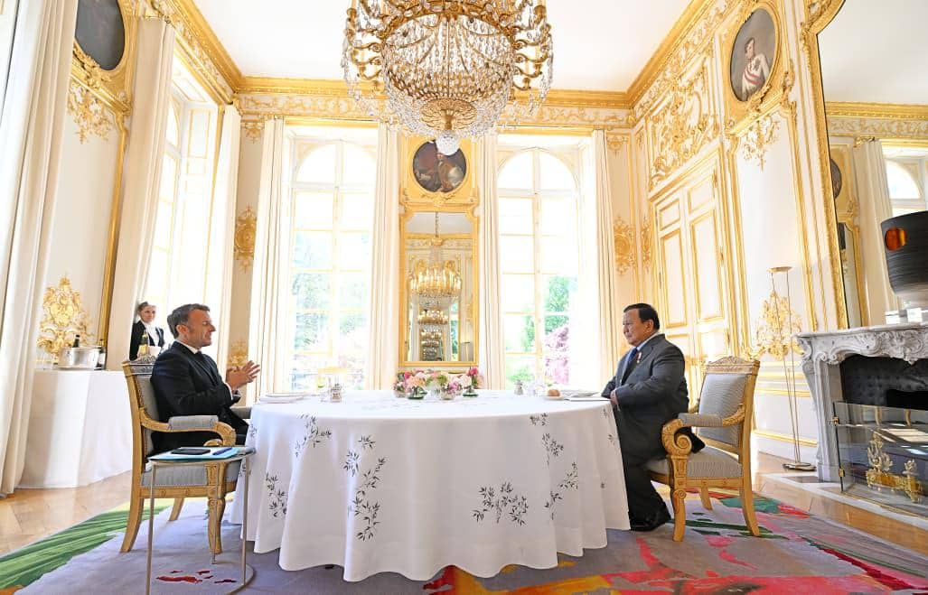 2 Jam Pertemuan 4 Mata Prabowo dan Macron, Ini yang Dibahas