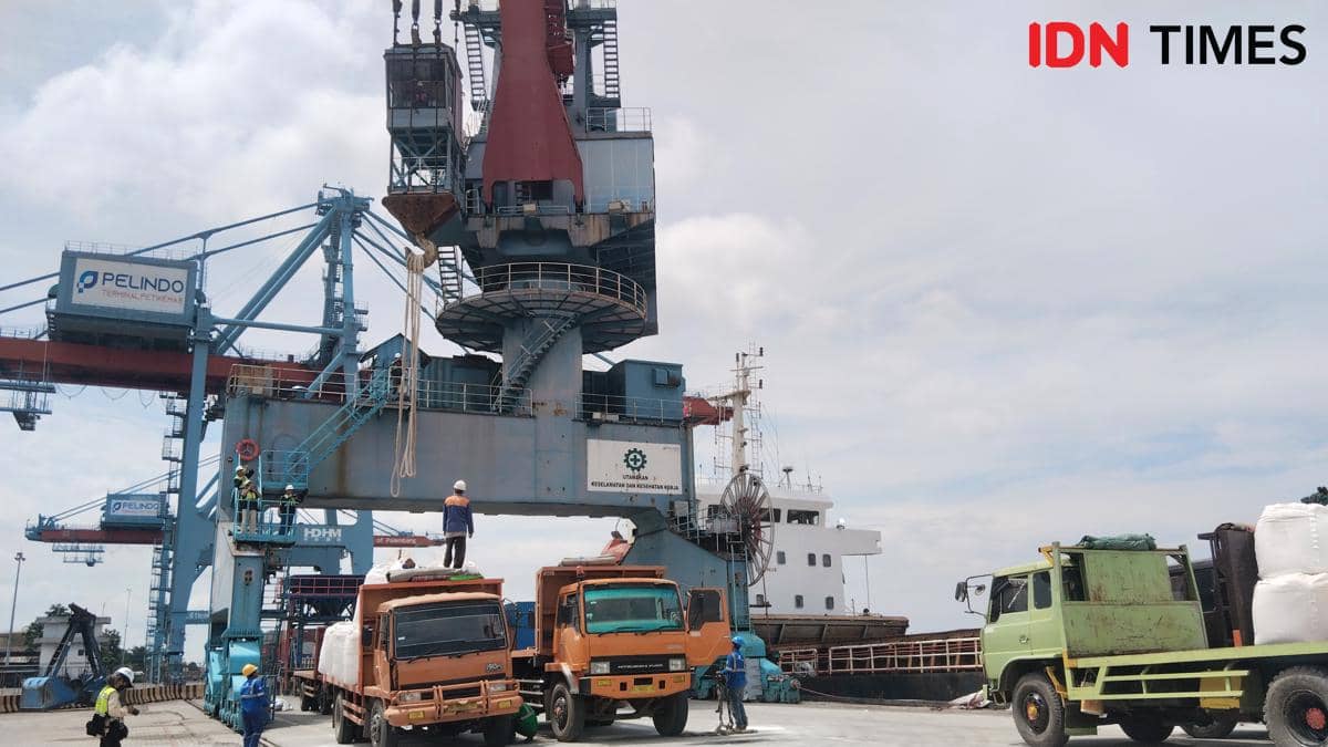 Aktivitas bongkar muat PTP Nonpetikemas Palembang